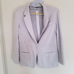 Daisy Fuentes Grey ribbed blazer size M